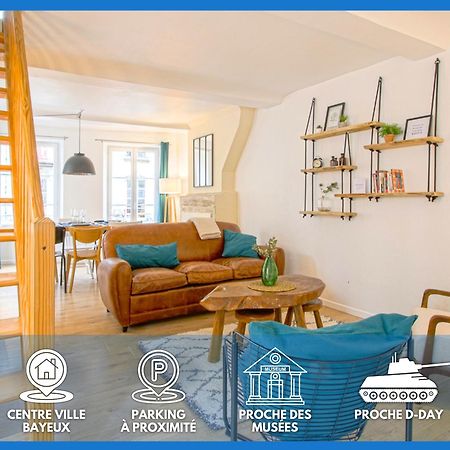 Freedom Grand Triplex Lumineux Decoration Contemporaine - Plein Centre Historique Bayeux - Parking Gratuit A Proximite Proche Commerces Restaurants - Plages Du Debarquement ภายนอก รูปภาพ